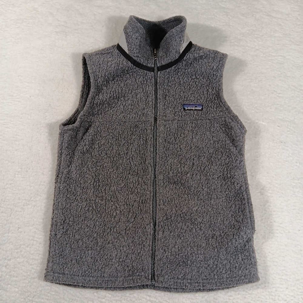 Vintage 90s Patagonia Vest Mens Small Gray Retro X Deep Pile Outdoor Gorpcore